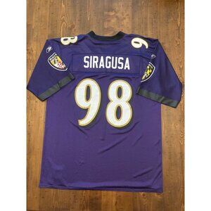Tony Siragusa Baltimore Ravens Purple Football Jersey #98 Reebok Men’s Size L